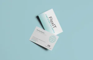 Business Cards design for Flexit.gr. A Cybersecurity company.