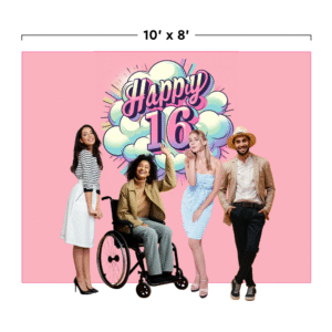 Step-and-repeat banner (backdrop) 10' x 8' ft