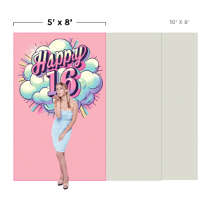 Step-and-repeat banner (backdrop) 5' x 8' ft