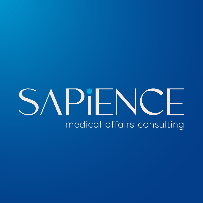 Sapience LLC Medical Affairs Consulting logo on a blue gradient background